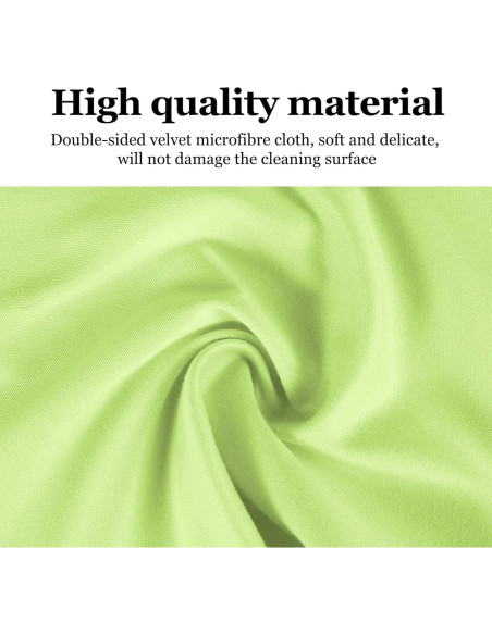 10 Paños de Microfibra Suede Hbxdeco 20x20cm Verde