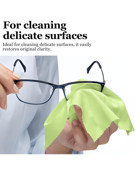 10 Paños de Microfibra Suede Hbxdeco 20x20cm Verde