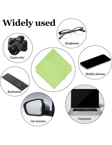 10 Paños de Microfibra Suede Hbxdeco 20x20cm Verde