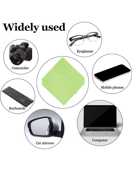 10 Paños de Microfibra Suede Hbxdeco 20x20cm Verde