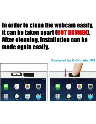 Cubierta de Webcam Ultra Delgada California JOS - Paquete de 8