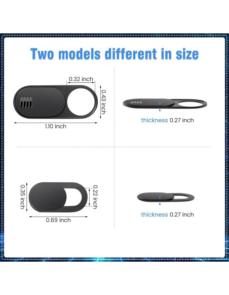 Cubierta deslizante para cámara Toojcc, 3 grandes + 3 pequeñas