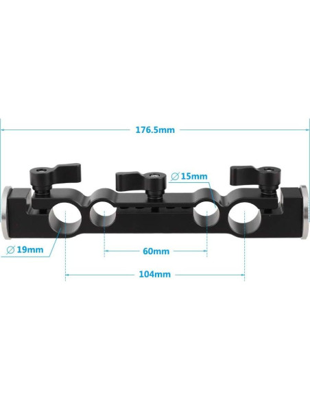 Abrazadera de Varilla Doble Puerto 15mm y 19mm CAMVATE M6