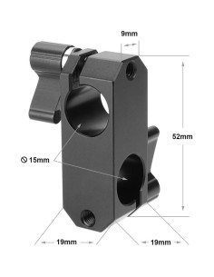 Adaptador Abrazadera 15mm 90 Grados Aluminio SZRIG 2