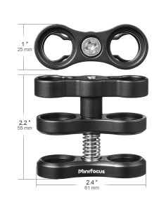 Abrazadera de Bola de Aluminio MINIFOCUS 2 Pcs 1" para Trípode 2