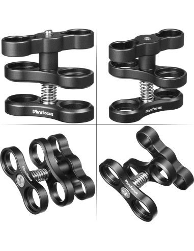 Abrazadera de Bola de Aluminio MINIFOCUS 2 Pcs 1" para Trípode