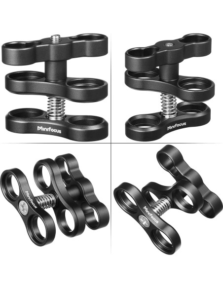 Abrazadera de Bola de Aluminio MINIFOCUS 2 Pcs 1" para Trípode