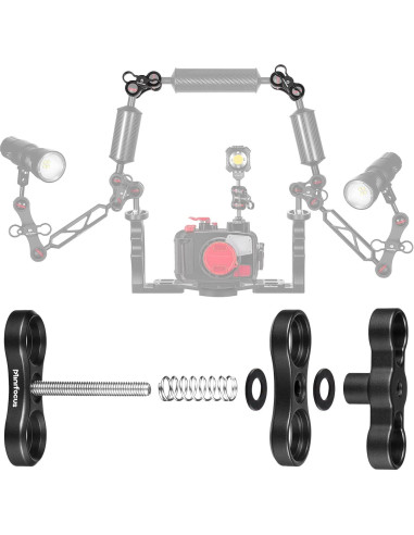 Abrazadera de Bola de Aluminio MINIFOCUS 2 Pcs 1" para Trípode