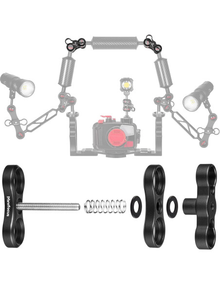 Abrazadera de Bola de Aluminio MINIFOCUS 2 Pcs 1" para Trípode