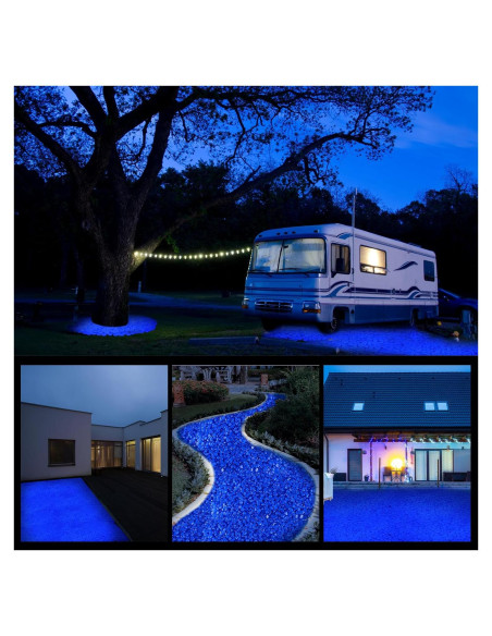 Rocas Brillantes en la Oscuridad Sasylvia 4000 Pcs Azules 2.54 cm
