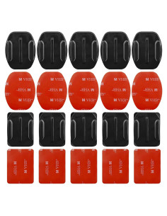 Montajes Adhesivos Planos y Curvos IOUALEY para GoPro - Paquete de 10