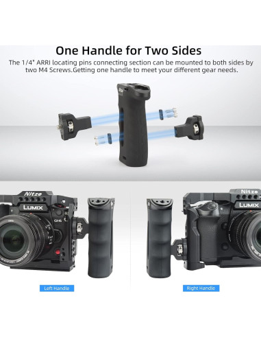 Mango Lateral Ergonómico Nitze PA29D Ajustable Aluminio Goma