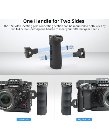 Mango Lateral Ergonómico Nitze PA29D Ajustable Aluminio Goma