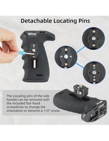 Mango Lateral Ergonómico Nitze PA29D Ajustable Aluminio Goma