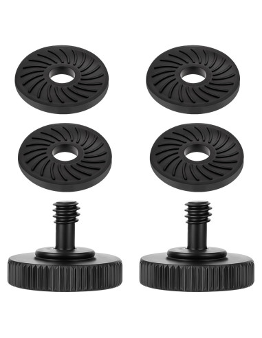 Adaptador de liberación rápida Sliverdew con tornillo de pulgar y almohadillas de goma