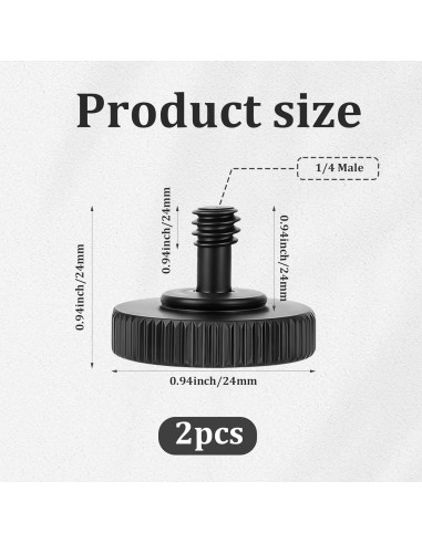 Adaptador de liberación rápida Sliverdew con tornillo de pulgar y almohadillas de goma