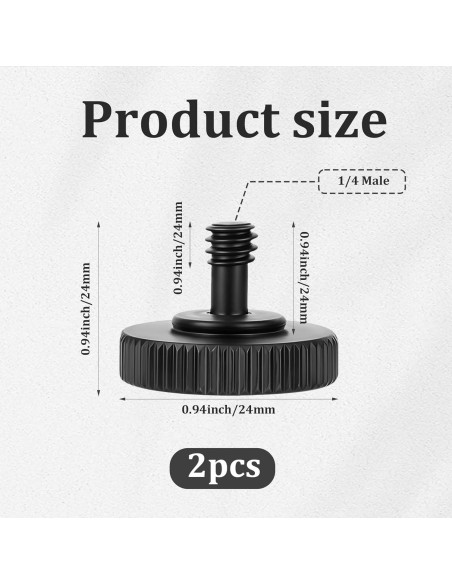 Adaptador de liberación rápida Sliverdew con tornillo de pulgar y almohadillas de goma