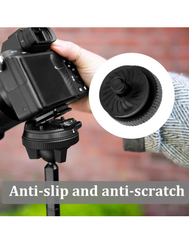 Adaptador de liberación rápida Sliverdew con tornillo de pulgar y almohadillas de goma