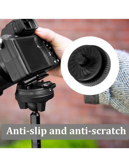 Adaptador de liberación rápida Sliverdew con tornillo de pulgar y almohadillas de goma