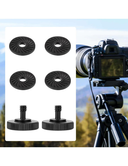 Adaptador de liberación rápida Sliverdew con tornillo de pulgar y almohadillas de goma