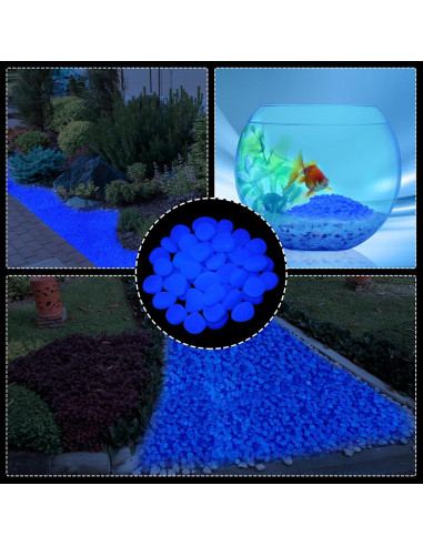 Rocas Brillantes en la Oscuridad Sasylvia 4000 Pcs Azules 2.54 cm