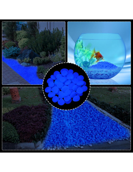 Rocas Brillantes en la Oscuridad Sasylvia 4000 Pcs Azules 2.54 cm