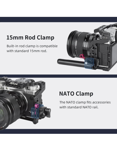 Abrazadera NATO liberación rápida Nitze N20J 15mm para cámara