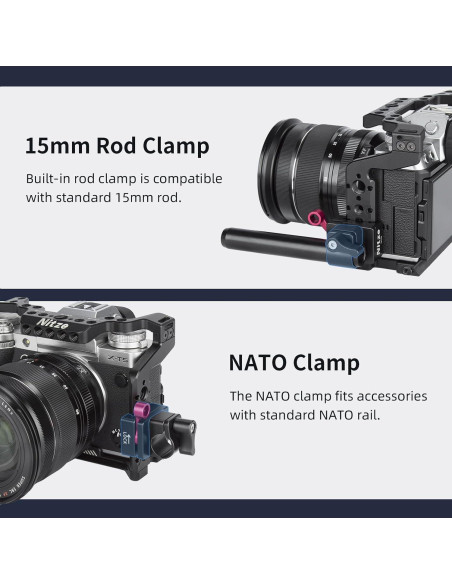 Abrazadera NATO liberación rápida Nitze N20J 15mm para cámara