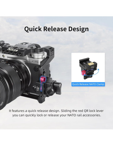 Abrazadera NATO liberación rápida Nitze N20J 15mm para cámara