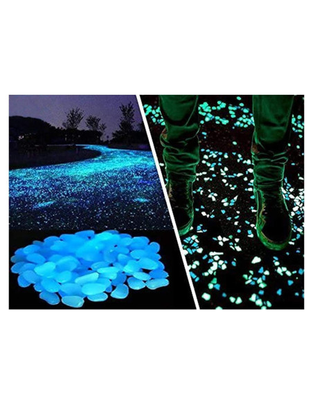 Piedras Brillantes en la Oscuridad Opps 100 Pcs Azul Piedras Brillantes en la Oscuridad Opps 100 Pcs Azul