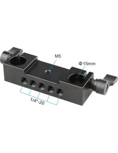 Abrazadera de Varilla 15mm CAMVATE Railblock Aluminio Negro 2