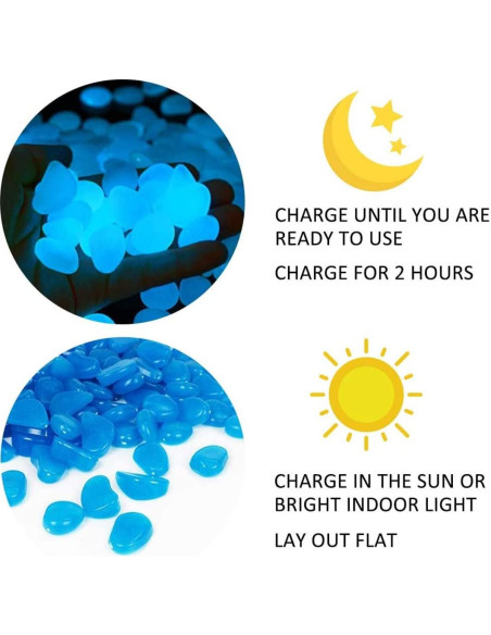 Piedras Brillantes en la Oscuridad Opps 100 Pcs Azul Piedras Brillantes en la Oscuridad Opps 100 Pcs Azul