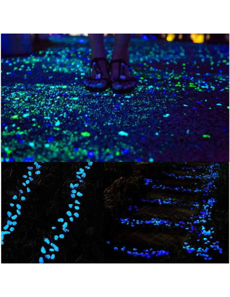 Piedras Brillantes en la Oscuridad Opps 100 Pcs Azul Piedras Brillantes en la Oscuridad Opps 100 Pcs Azul