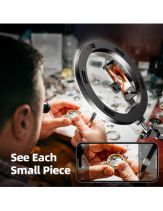 Anillo de Luz LUXSURE 18W con Soporte para Teléfono y Cámara 2