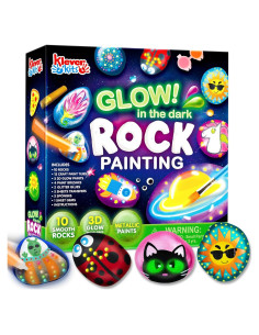 Kit de Pintura de Piedras JOYIN - Manualidades Brillantes 10 Piezas