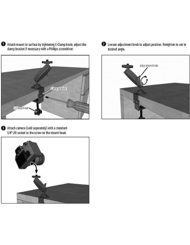 Soporte de cámara Arkon RM0861420 con abrazadera en C