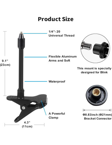 Soporte de Clip de Montaje Tonton para Cámara Blink - 2 Unidades