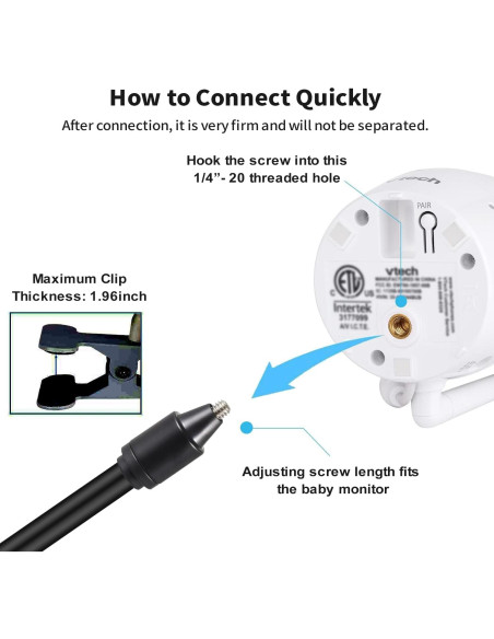 Soporte de Clip de Montaje Tonton para Cámara Blink - 2 Unidades