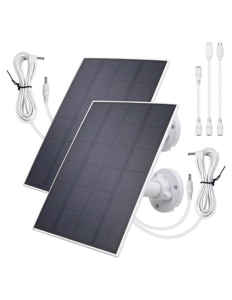 Panel Solar Impermeable 5V 3W KBT 2Pack para Cámara Eufy