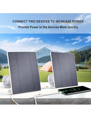 Panel Solar Impermeable 5V 3W KBT 2Pack para Cámara Eufy