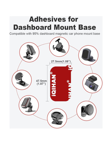 Almohadillas Adhesivas Doble Cara Promkig 6pcs para Soporte de Teléfono