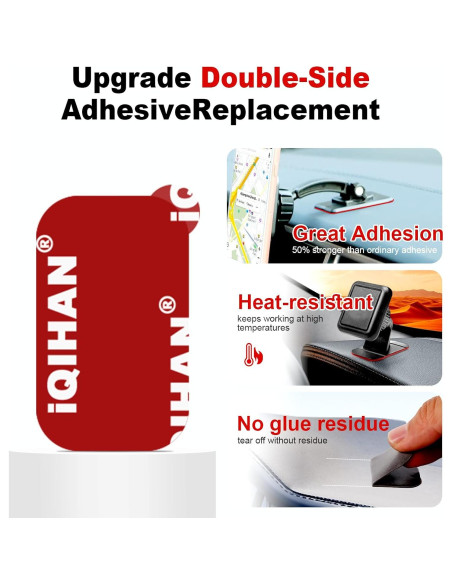 Almohadillas Adhesivas Doble Cara Promkig 6pcs para Soporte de Teléfono