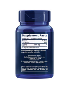 Glicina Life Extension 1000 mg, 100 Cápsulas Vegetarianas 2
