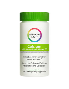 Tabletas de Calcio con Magnesio y Vitamina D3 Rainbow Light 180 Unidades