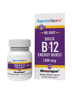 Suplemento B-12 MicroLingual Superior Source 1000 mcg 100 Tabletas