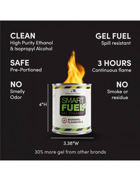 Latas de Bioetanol Smart Fuel - Combustible Limpio 24 Unidades