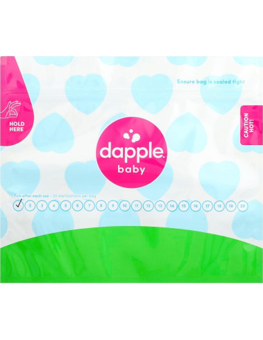 Bolsas Esterilizadoras Dapple Baby para Microondas, Reutilizables, 20 Usos
