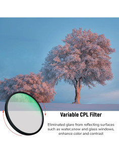 Filtro Polarizador Circular CPL 58mm LENSKINS Cristal HD 2