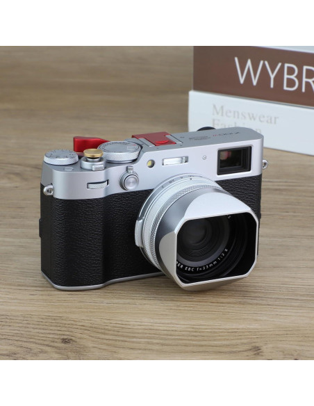 Capucha de Lente Metálica Cuadrada Haoge LH-X54W para Fujifilm X100VI/X100V Capucha de Lente Metálica Cuadrada Haoge LH-X54W para Fujifilm X100VI/X100V