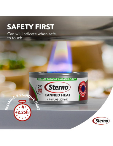 Latas de Combustible Sterno - 2.25 Horas - Paquete de 12